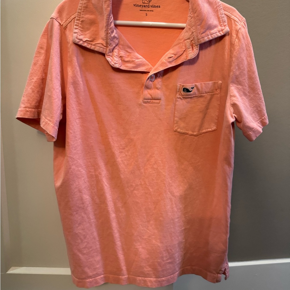 Vineyard Vines Boys Pink Polo Shirt SZ S